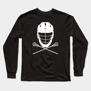 Lacrosse (LAX) Helmet and Sticks Long Sleeve T-Shirt